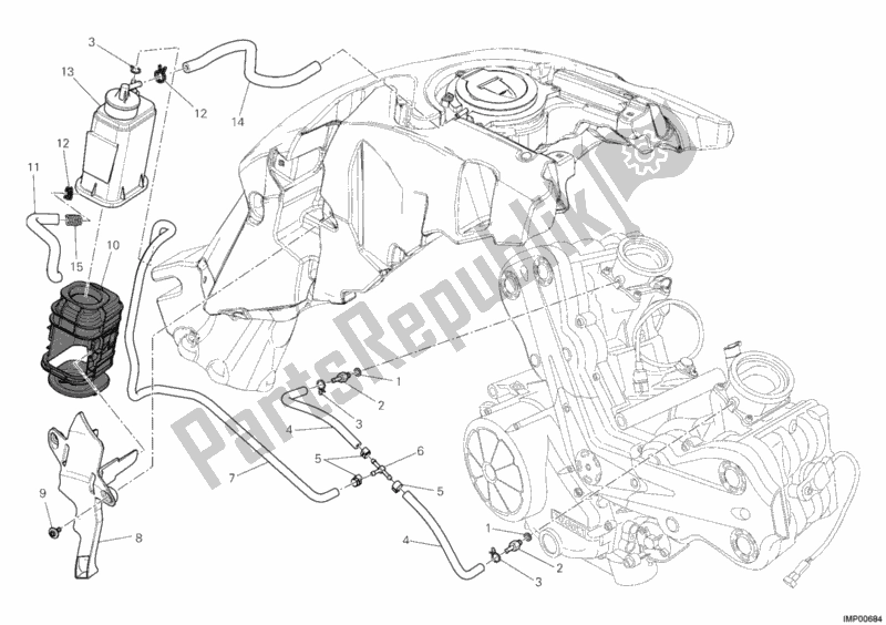 Wszystkie części do Filtr Kanistrowy Ducati Diavel Carbon FL USA 1200 2017